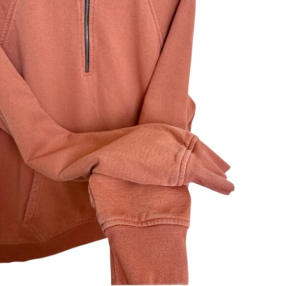 Flint And Tinder Mens XXL USA 10 Year Quarter Zip Sweatshirt Burnt Orange - Picture 9 of 14